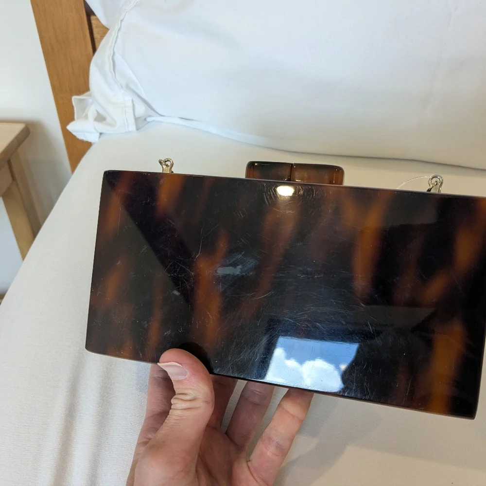 Sea Lily Tortoiseshell Clutch Bag - Picture 8 of 9